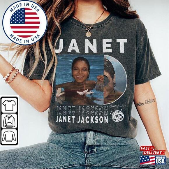 Tops - Janet Jackson Music Shirt Y2K Retro 90S Together Again Tour Tickets tshirt